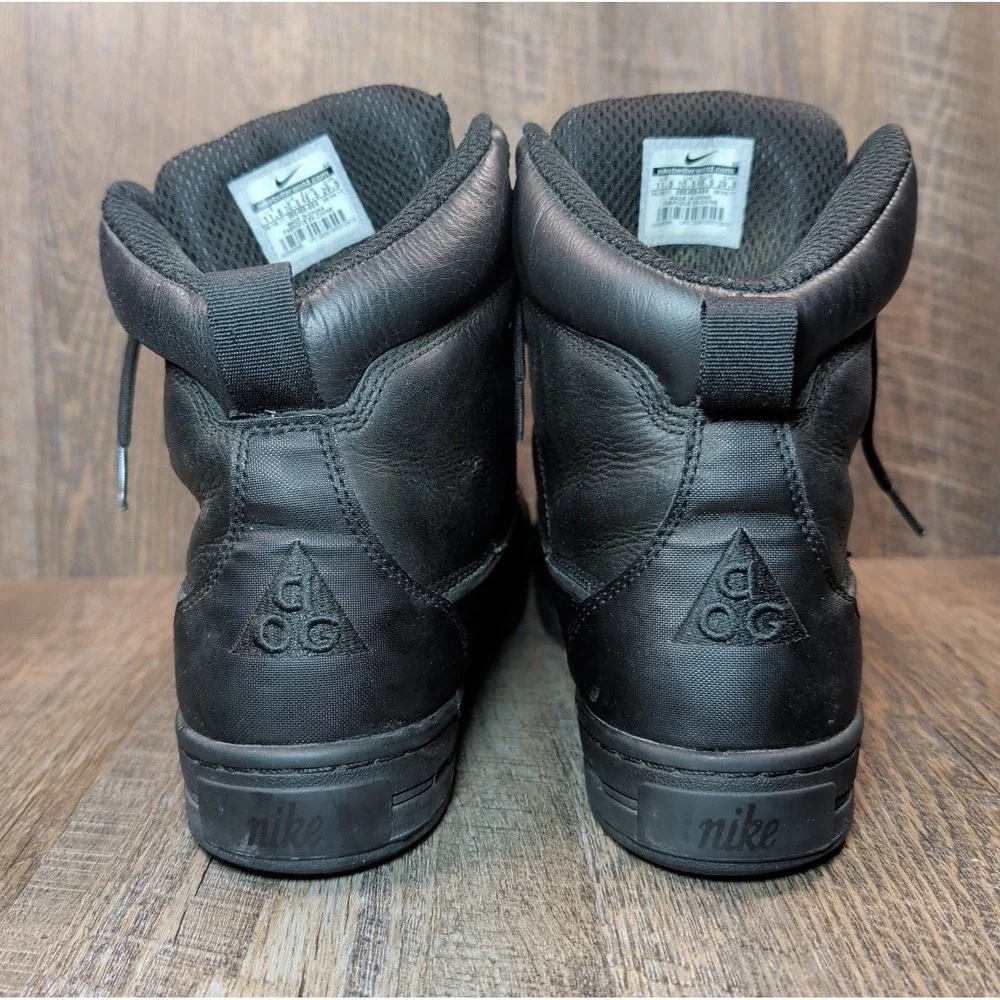 Nike Woodside ACG Boot All Black Colorway 386469-004 Mens Size 11.5 Duck Boots